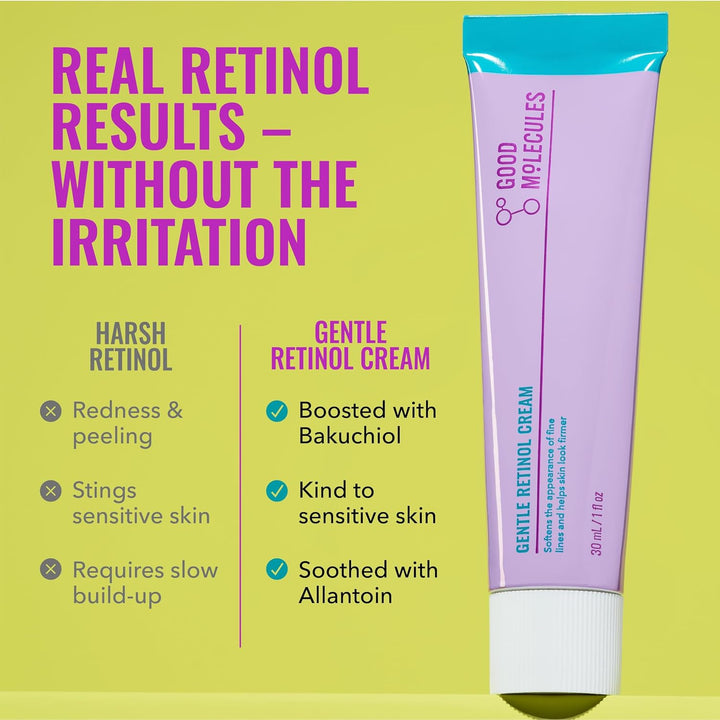 Gentle Retinol Cream, Retinol Night Cream for Face, 1 Fl Oz