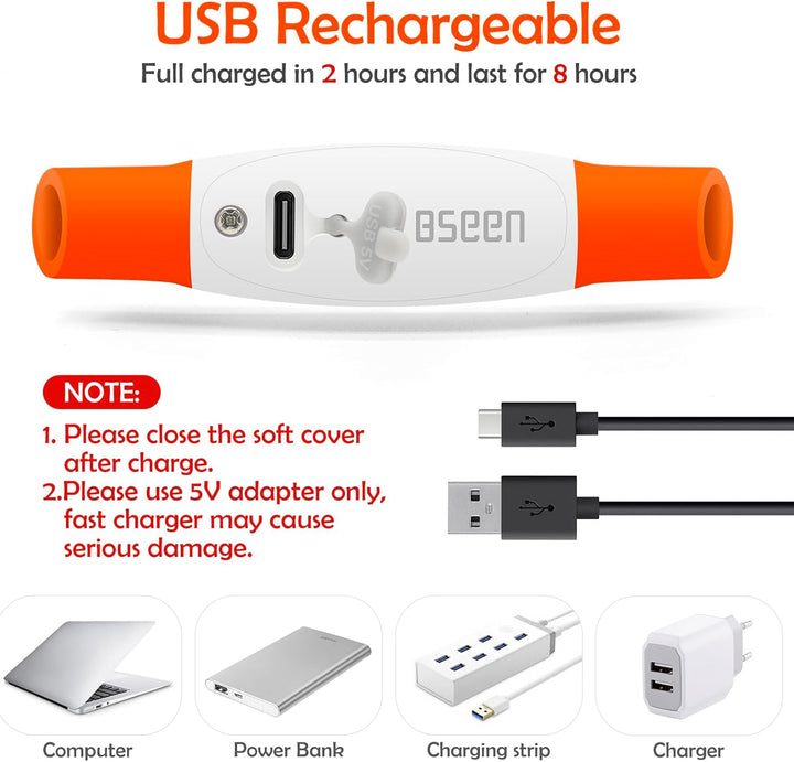 Led Dog Collar,  USB Rechargeable Flash Dog Necklace Light, Pet Safety Collar Makes Your Beloved Dogs Be Seen at Night for Small Medium Large Dogs(Orange)