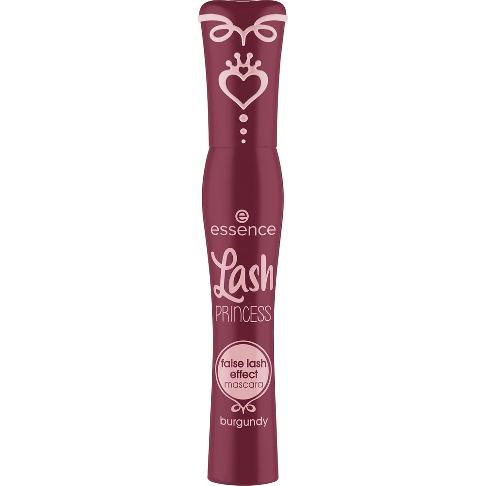 Essence Lash Princess False Lash Effect Mascara, Burgundy (Pack of 1) | Clump-Free Conic Fiber Brush, Volumizing and Lengthening, Red-Purple Mascara, Colored Mascara; Vegan & Cruelty-Free