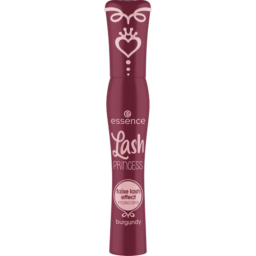 Essence Lash Princess False Lash Effect Mascara, Burgundy (Pack of 1) | Clump-Free Conic Fiber Brush, Volumizing and Lengthening, Red-Purple Mascara, Colored Mascara; Vegan &amp; Cruelty-Free