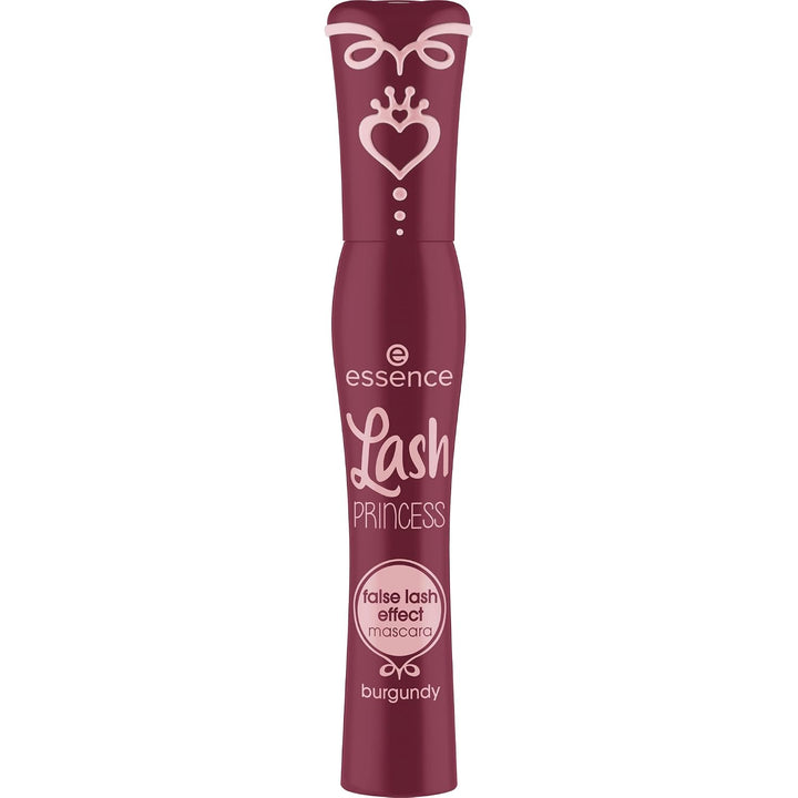 Essence Lash Princess False Lash Effect Mascara, Burgundy (Pack of 1) | Clump-Free Conic Fiber Brush, Volumizing and Lengthening, Red-Purple Mascara, Colored Mascara; Vegan &amp; Cruelty-Free