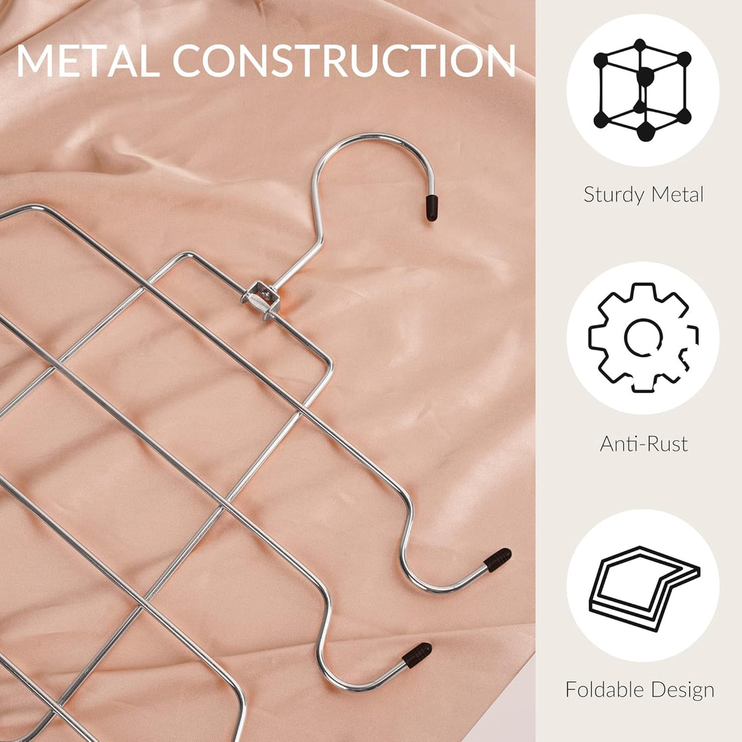 2 Pack Tank Top Hanger Space Saving, Bra Hangers for Closet Organizer, Hanging Bra Organizer Tank Tops Holder with 16 Hooks, Metal Closet Organizers and Storage Small Space Solutions, Silver