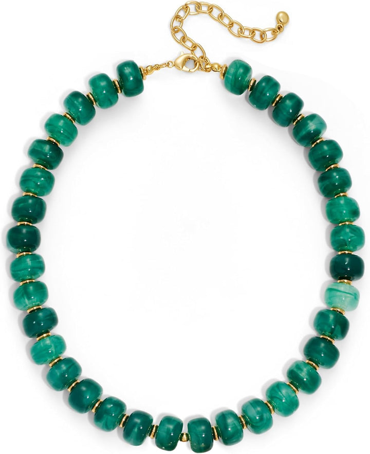 Resin Chunky Beaded Necklace for Women Minimalistic Modern Statement Necklace Jewelry Accessories - Green