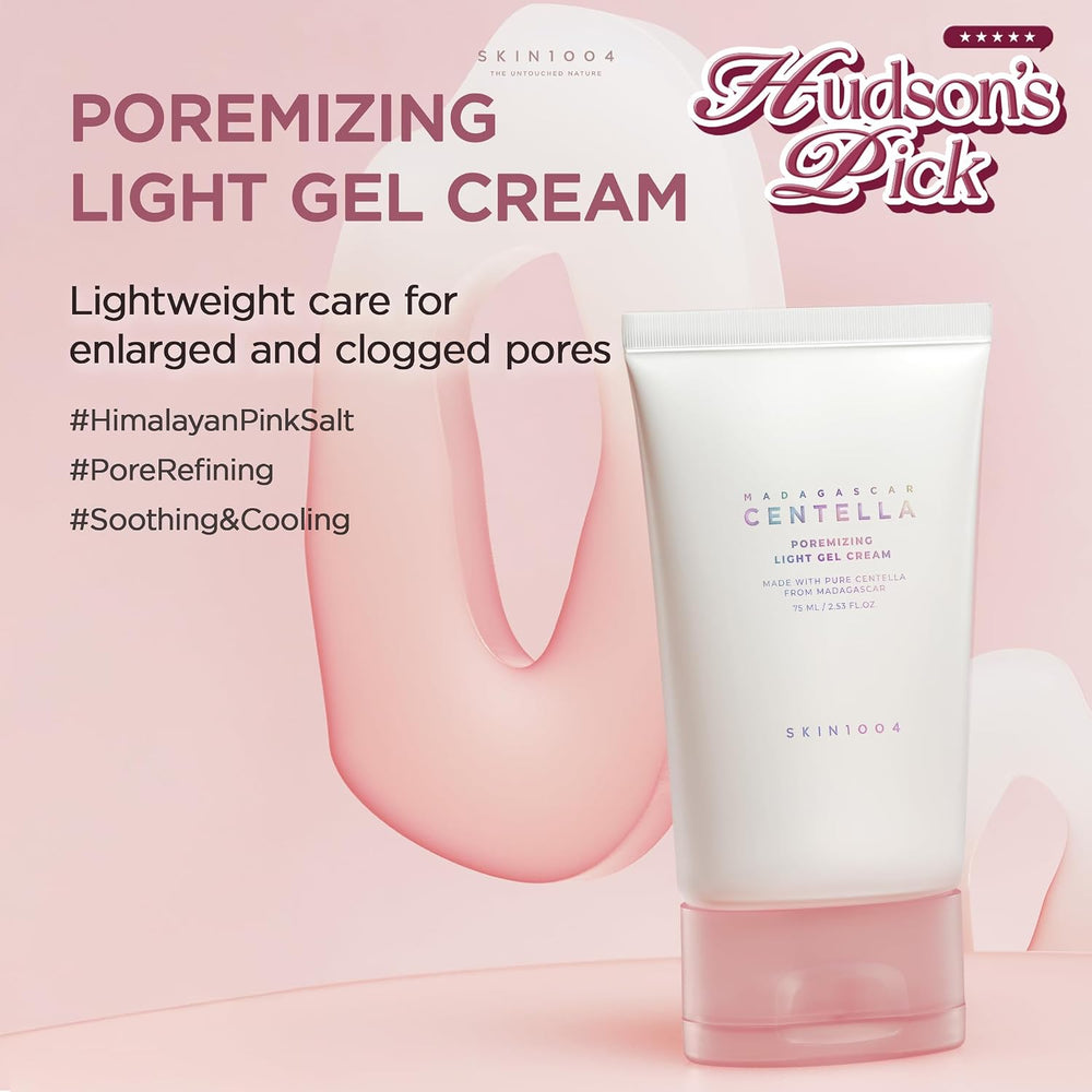 [Hudson'S Pick] Poremizing Gel Cream, Korean Face Moisturizer with Himalayan Pink Salt & Centella, Pore Minimizing Cream for Pore Care & Oil Balance, Korean Skin Care, 2.54 Fl.Oz, 75Ml