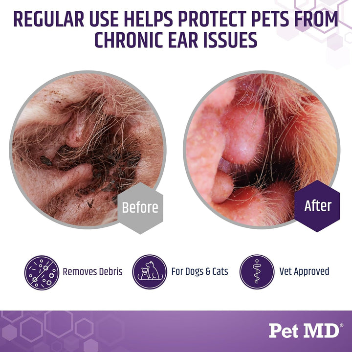 Veterinary Tris Flush Cat &amp; Dog Ear Cleaner - Dog Ear Flush - 12 Oz