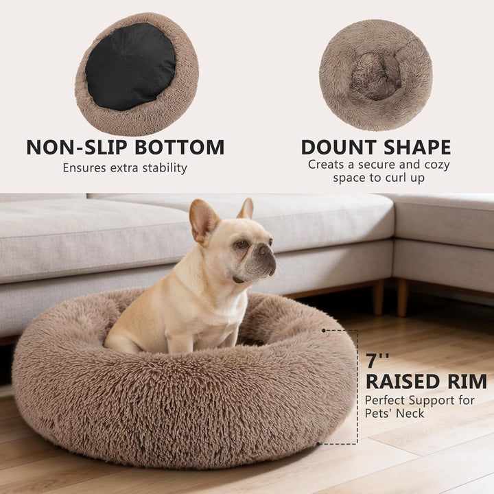 Orthopedic Dog Bed Comfortable Donut Cuddler round Pet Beds Ultra Soft Washable Dog and Cat Cushion (20&