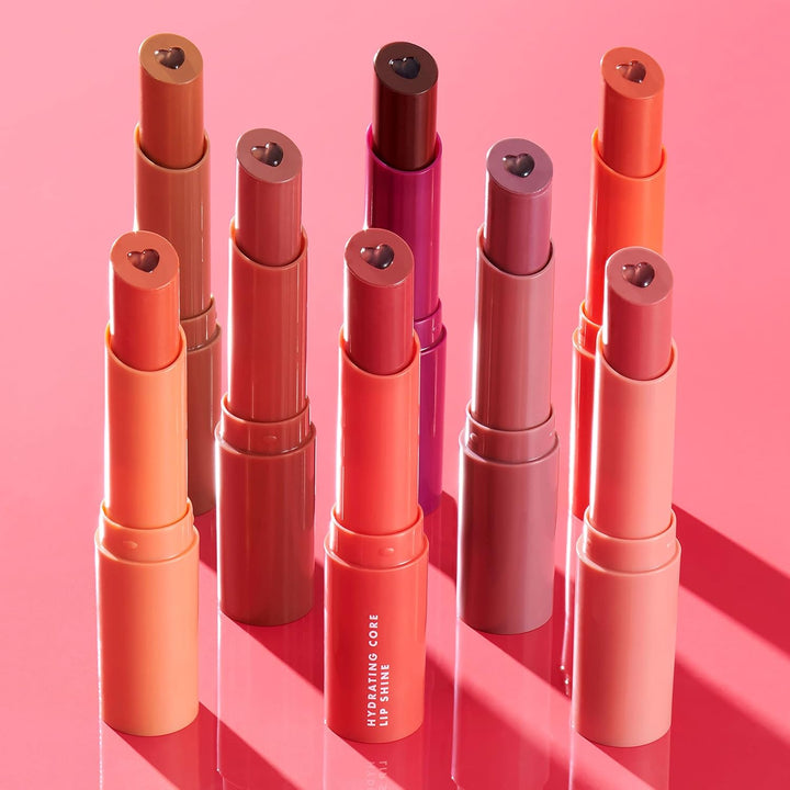 Hydrating Core Lip Shine with Shea Butter &amp; Vitamin E, Tinted Lip Balm for a Smooth, Glossy Finish &amp; Long-Lasting Moisture, Ecstatic Deep Berry