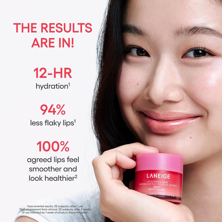 LANEIGE Lip Sleeping Mask: Hydrating &amp; Nourishing Korean Overnight Lip Treatment Mask with Shea Butter, Vitamin C &amp; Murumuru, Antioxidants for Flaky, Dry Lips | Korean Skin Care