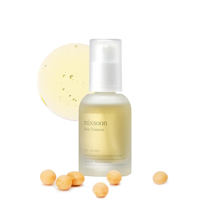 Bean Essence Korean Skin Care, Gentle AHA Exfoliating Essence for Glass Skin Glow, Hydrating Face Serum with Fermented Bean, Smooth Skin, 30Ml / 1.01 Fl.Oz. Korean Glass Skin Care