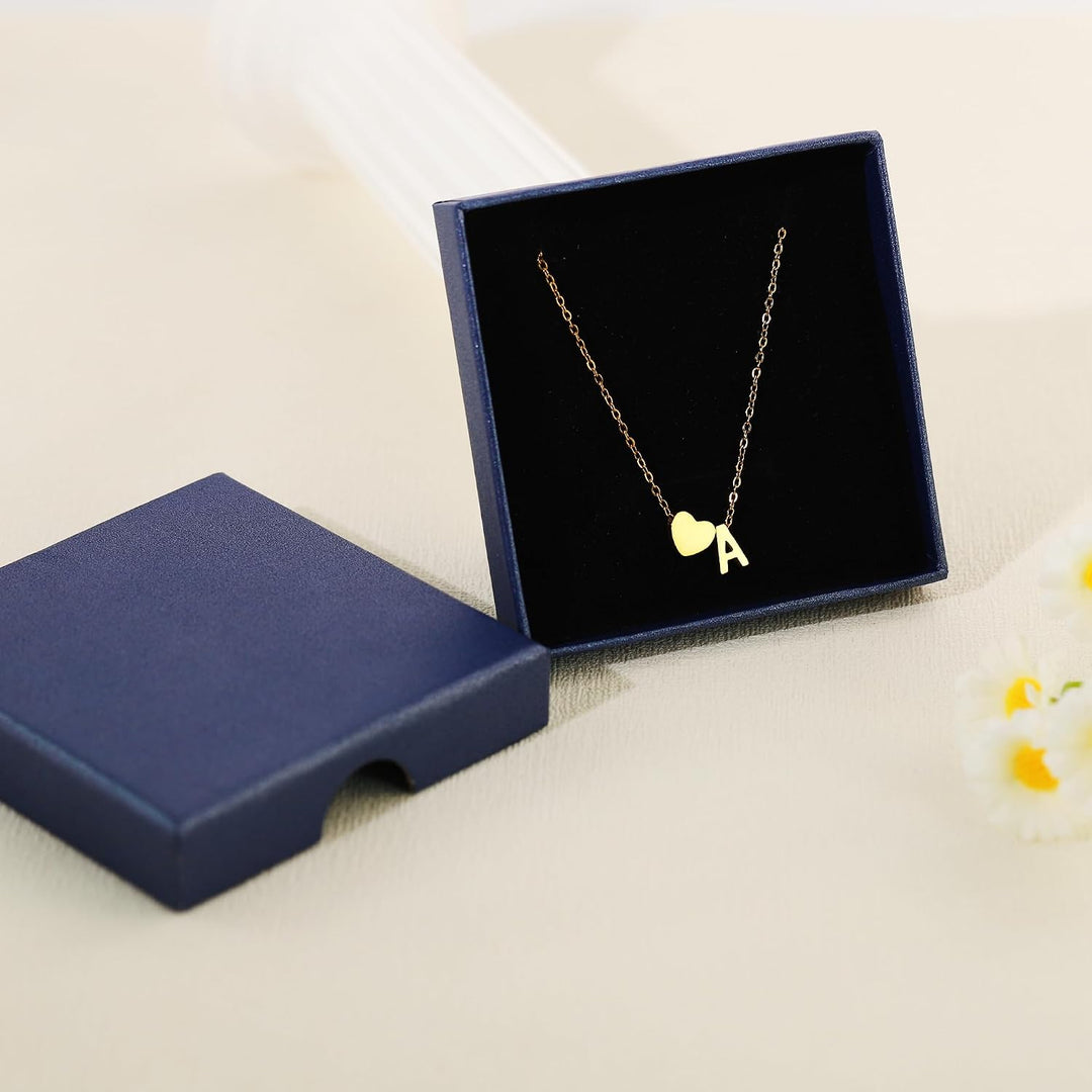 Heart Initial Necklaces for Women Girls, 18K Gold Plated A-Z Initial Necklace Tiny Heart Necklace Dainty Gold Initial Necklaces for Women Trendy Jewelry Gifts for Teen Girls