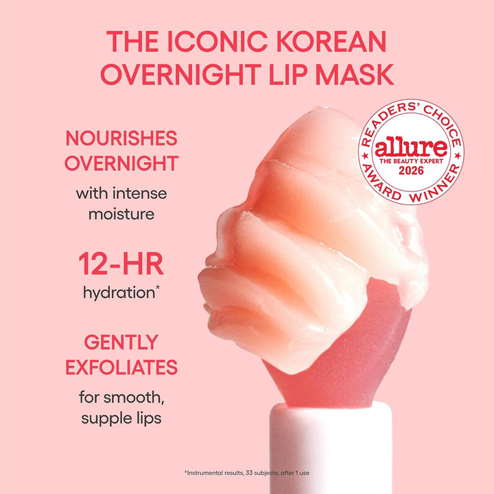 LANEIGE Lip Sleeping Mask: Hydrating &amp; Nourishing Korean Overnight Lip Treatment Mask with Shea Butter, Vitamin C &amp; Murumuru, Antioxidants for Flaky, Dry Lips | Korean Skin Care