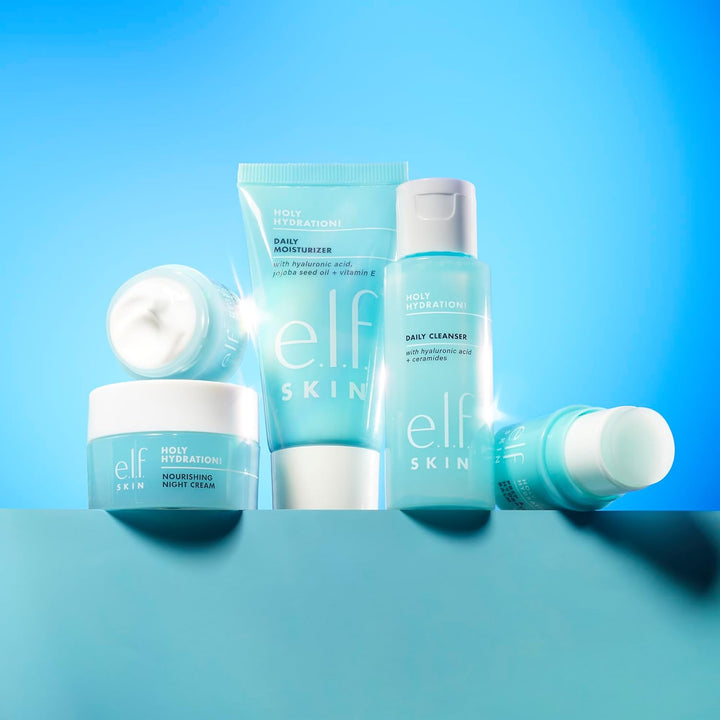 SKIN Holy Hydration! Jet Set Hydration Kit, Travel Friendly Hydrating Skincare Set, Face Cleanser, Balm, Moisturizer, Eye Cream &amp; Night Cream, Vegan &amp; Cruelty-Free