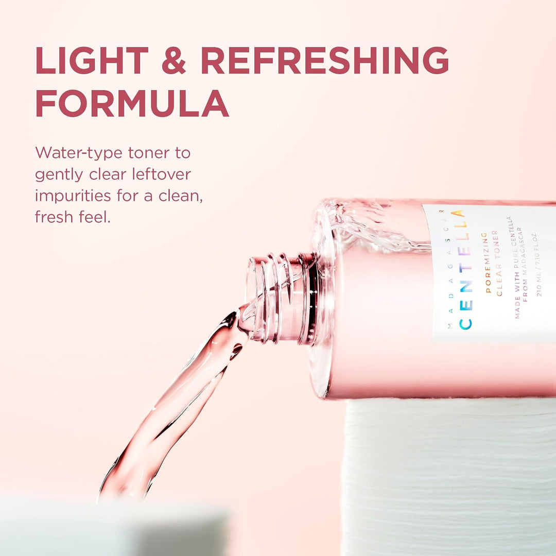 Poremizing Clear Toner 7.10 Fl.Oz, 210Ml, Korean Face Toner with Himalayan Pink Salt &amp; Madagascar Centella, Facial Toner for Pore Care &amp; Oil Balance, Hydrating Essence, Korean Skin Care