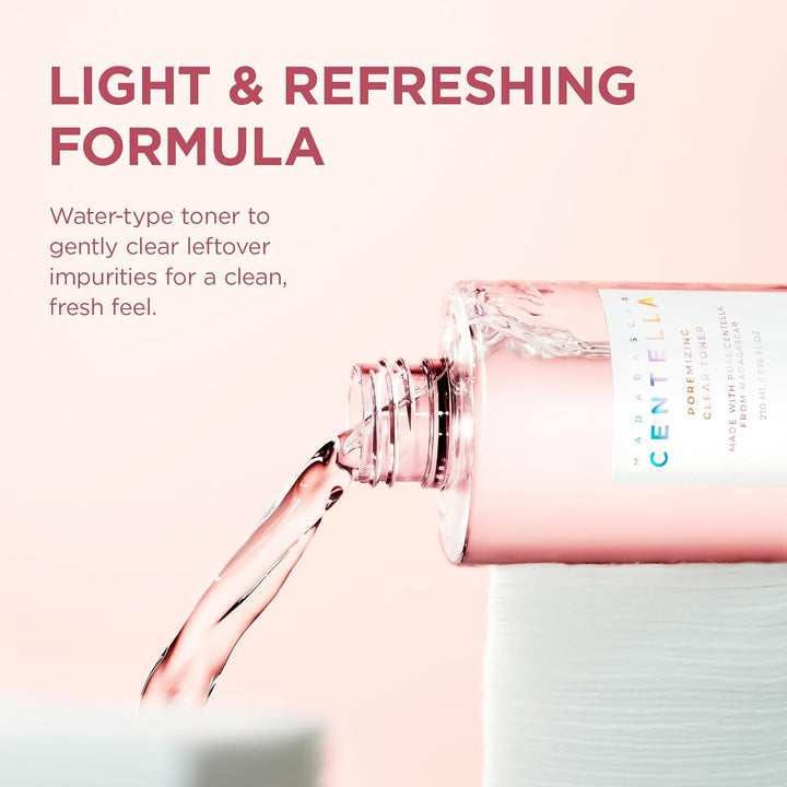 Poremizing Clear Toner 7.10 Fl.Oz, 210Ml, Korean Face Toner with Himalayan Pink Salt &amp; Madagascar Centella, Facial Toner for Pore Care &amp; Oil Balance, Hydrating Essence, Korean Skin Care