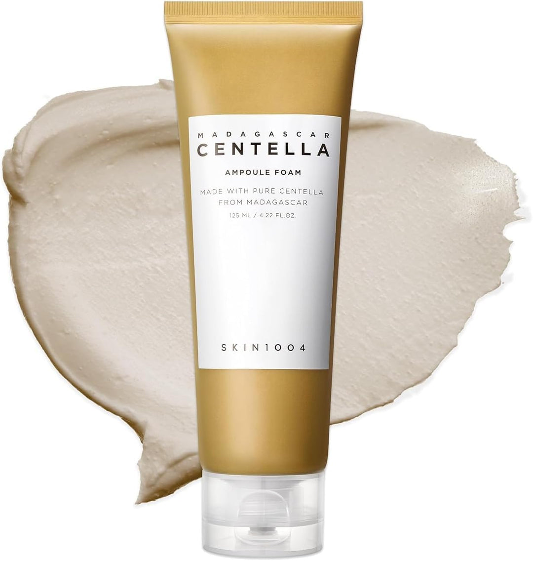 Madagascar Centella Ampoule Foam, 4.23 Fl.Oz, Korean Face Cleanser & Makeup Remover with Centella Asiatica, Gentle Daily Cleanser for Soft Skin, Korean Skin Care