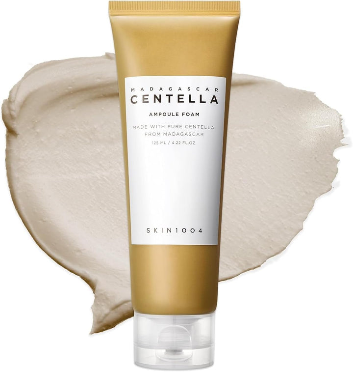 Madagascar Centella Ampoule Foam, 4.23 Fl.Oz, Korean Face Cleanser &amp; Makeup Remover with Centella Asiatica, Gentle Daily Cleanser for Soft Skin, Korean Skin Care