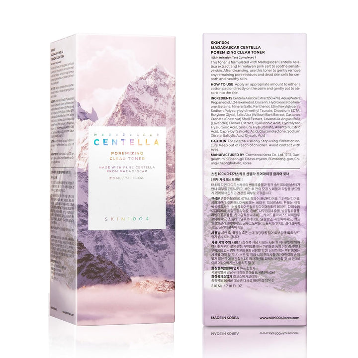 Poremizing Clear Toner 7.10 Fl.Oz, 210Ml, Korean Face Toner with Himalayan Pink Salt &amp; Madagascar Centella, Facial Toner for Pore Care &amp; Oil Balance, Hydrating Essence, Korean Skin Care