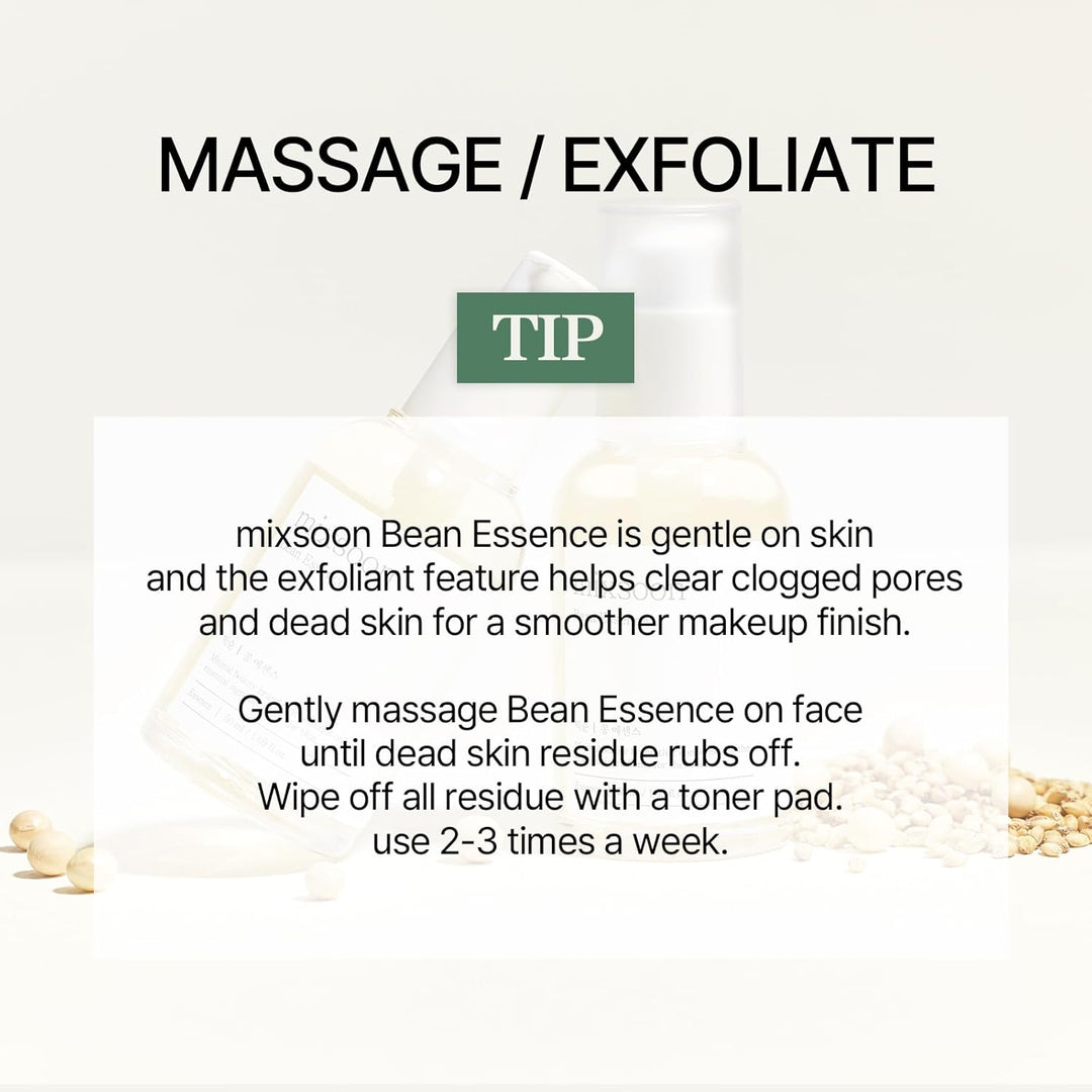 Bean Essence Korean Skin Care, Gentle AHA Exfoliating Essence for Glass Skin Glow, Hydrating Face Serum with Fermented Bean, Smooth Skin, 30Ml / 1.01 Fl.Oz. Korean Glass Skin Care