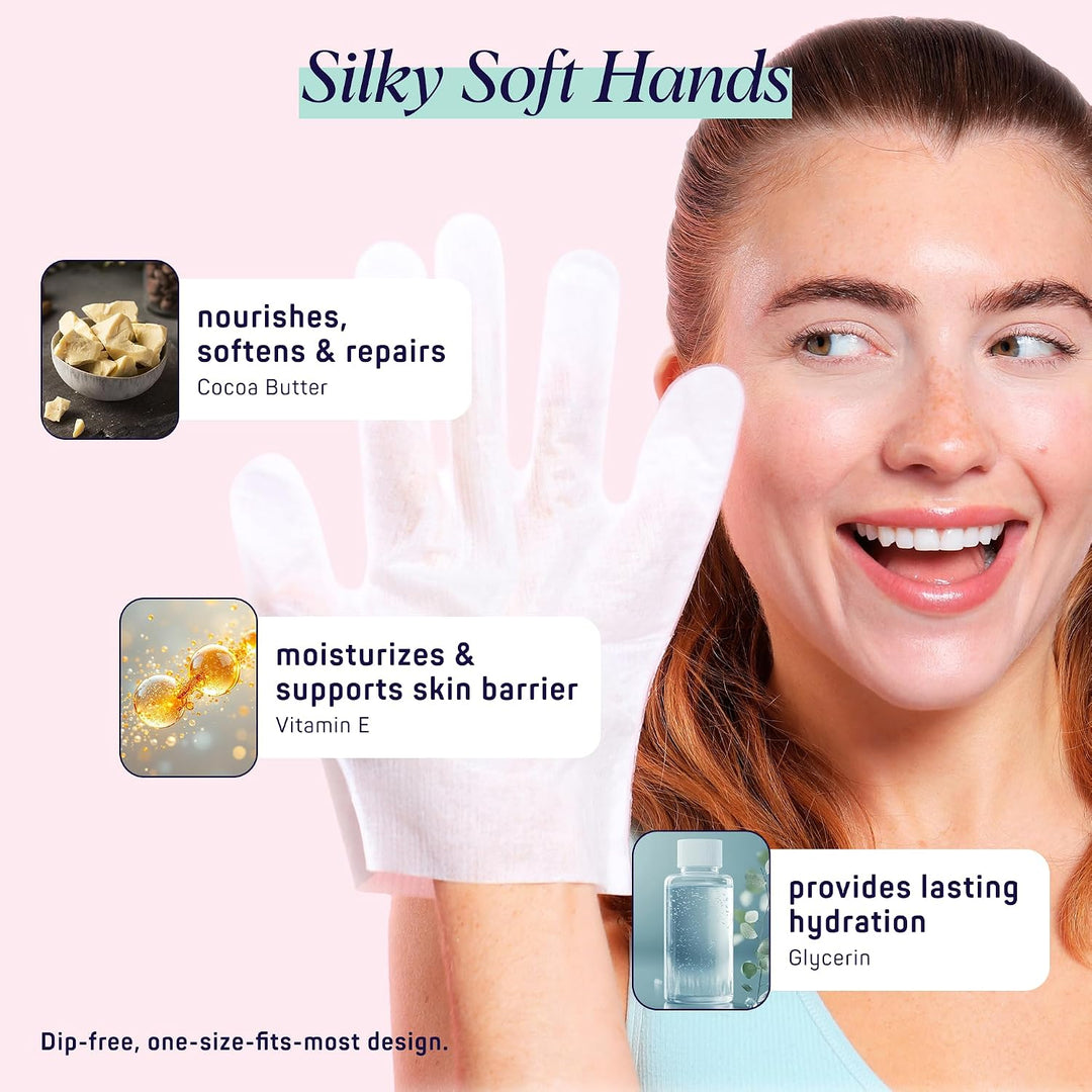 10 Piece Korean Face Mask &amp; Moisturizing Hand Gloves Set | Foot Mask Socks for Dry Cracked Hands &amp; Feet | Korean Skincare Cuticle Repair Mask Women | Self Care Gifts for Women | 10 Pack