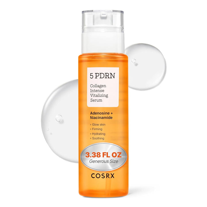 5 PDRN Collagen Intense Vitalizing Serum - Korean Serum for Skin Firming &amp; Glowing with Salmon DNA, Centella, Lactobacillus PDRN &amp; Collagen, Korean Skin Care (3.38 Fl.Oz.)