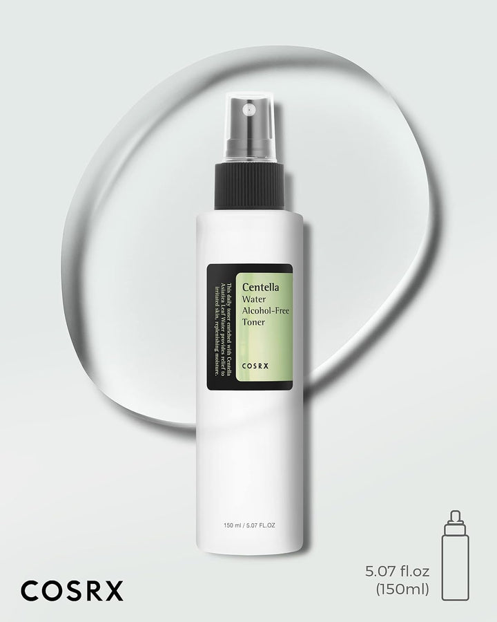 Alcohol-Free Cica Toner, 150Ml / 5.07 Fl.Oz | Spray-Type Korean Toner with Centella Asiatica for Hydrating &amp; Soothing Redness | Korean Skin Care, Not Tested on Animals, Paraben Free