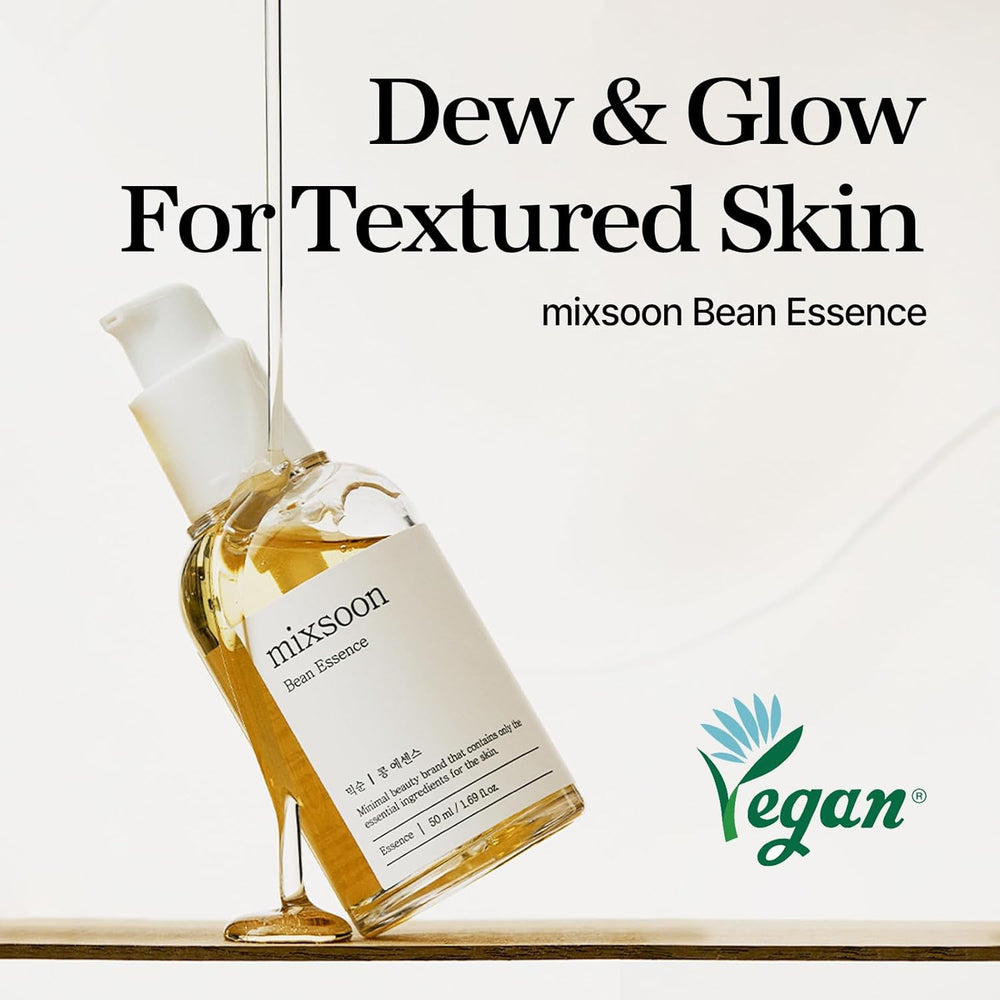 Bean Essence Korean Skin Care, Gentle AHA Exfoliating Essence for Glass Skin Glow, Hydrating Face Serum with Fermented Bean, Smooth Skin, 30Ml / 1.01 Fl.Oz. Korean Glass Skin Care