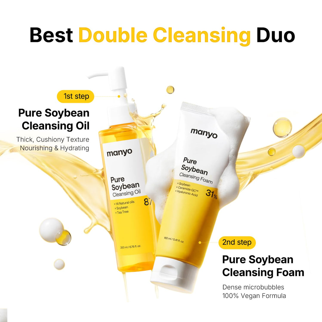 MANYO Pure Cleansing Oil, Natural Oil Cleanser for Face, Makeup Blackhead Remover, Korean Skin Care, 6.76 Fl Oz (200Ml)