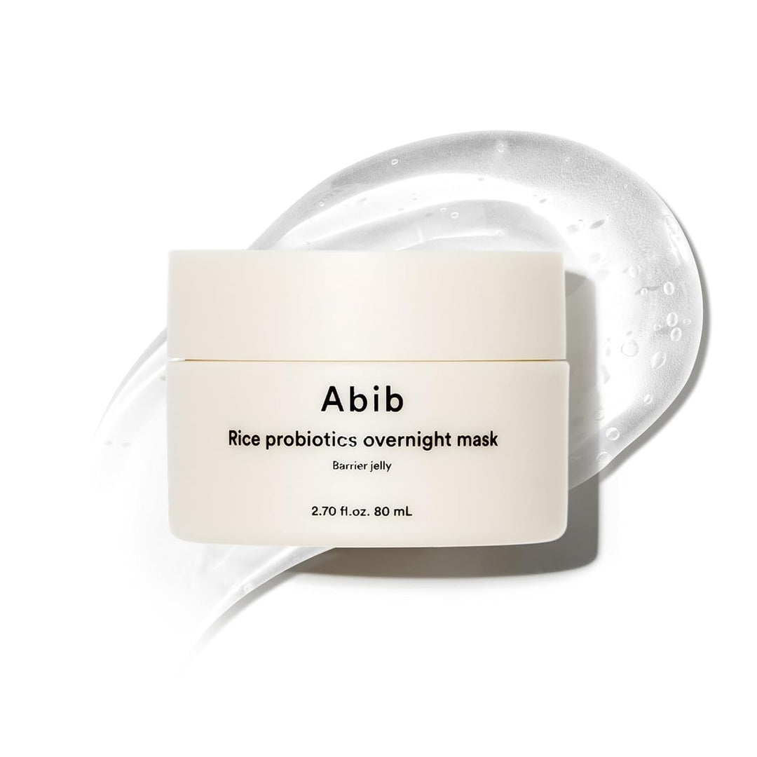 Rice Probiotics Overnight Face Mask Barrier Jelly 2.7 Fl Oz | Korean Sleeping Mask for Glass Skin | Moisturizing & Slugging Cream