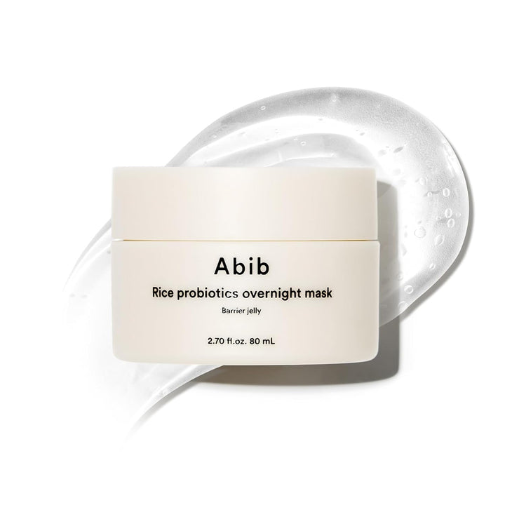 Rice Probiotics Overnight Face Mask Barrier Jelly 2.7 Fl Oz | Korean Sleeping Mask for Glass Skin | Moisturizing &amp; Slugging Cream
