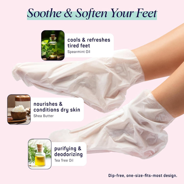 10 Piece Korean Face Mask &amp; Moisturizing Hand Gloves Set | Foot Mask Socks for Dry Cracked Hands &amp; Feet | Korean Skincare Cuticle Repair Mask Women | Self Care Gifts for Women | 10 Pack