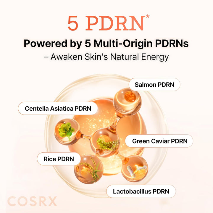 5 PDRN Collagen Intense Vitalizing Serum - Korean Serum for Skin Firming &amp; Glowing with Salmon DNA, Centella, Lactobacillus PDRN &amp; Collagen, Korean Skin Care (3.38 Fl.Oz.)