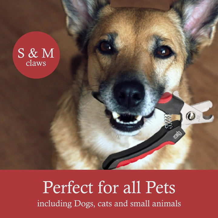 Professional Dog Nail Clipper, Nail Clippers for Large Dog, Easy and Safe Grooming Clippers, Cat Claw Trimmer with Safety Guard (Small/Medium)