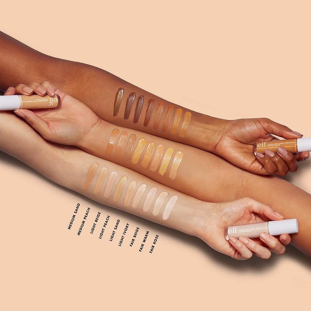 Hydrating Camo Concealer, Covers Blemishes &amp; Under-Eye Circles, Full-Coverage &amp; Delivers a Satin Finish, Vegan &amp; Cruelty-Free, Fair Beige