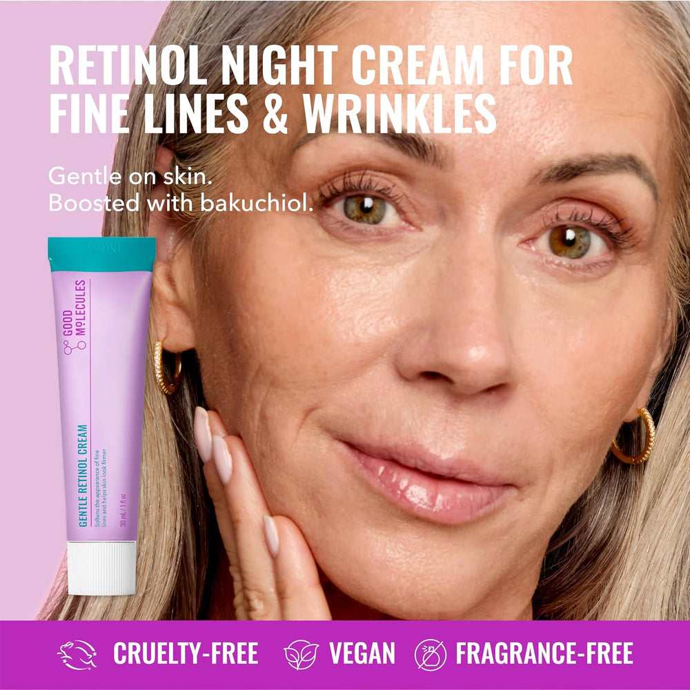 Gentle Retinol Cream, Retinol Night Cream for Face, 1 Fl Oz