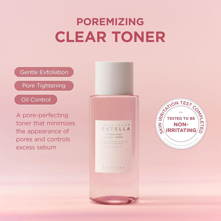 Poremizing Clear Toner 7.10 Fl.Oz, 210Ml, Korean Face Toner with Himalayan Pink Salt &amp; Madagascar Centella, Facial Toner for Pore Care &amp; Oil Balance, Hydrating Essence, Korean Skin Care